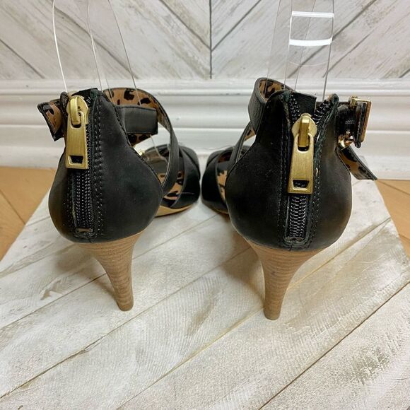 Jessica Simpson leopard print heels sandals - Picture 3 of 4